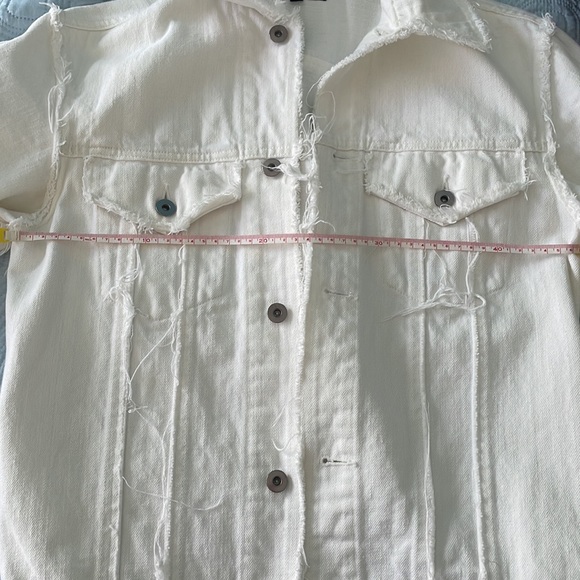 Japanese white denim jacket from Reats Tailor Zazous, made in Japan. Size Small - Picture 4 of 7
